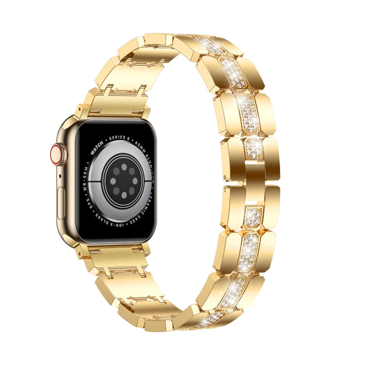 Diamond Metal Watch Band, For Apple Watch SE 2022 44mm, For Apple Watch 7 41mm, For Apple Watch 7 45mm, For Apple Watch SE 40mm